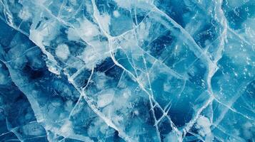 A close up of a blue ice surface photo