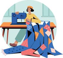 Tailor illustration in flat style vector