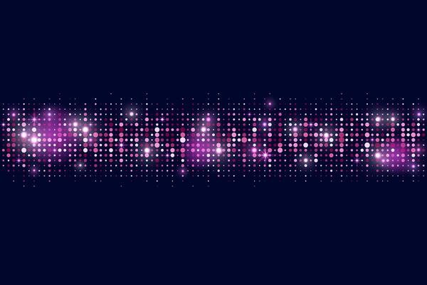 Pink glitter background. Sequins and confetti with falling dust on black background. Rose sparkles and shiny stars abstract border. Bright particles pattern for birthday party decoration.