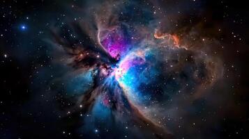 The orion nebula in space photo