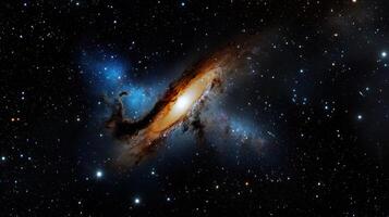 The andromeda galaxy is shown in this image photo