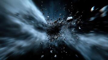 A black hole with a hole in it and a black hole photo