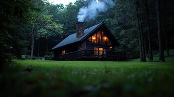 A small cabin in the woods photo