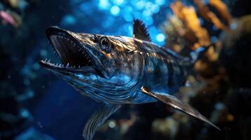 A fish with its mouth open and its mouth open photo
