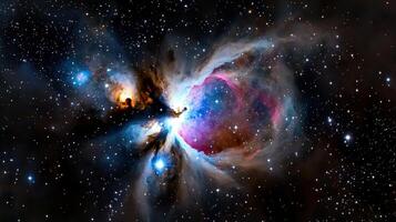 The orion nebula in space photo