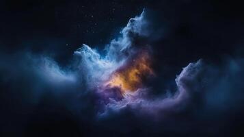 A dark sky with clouds and fire photo