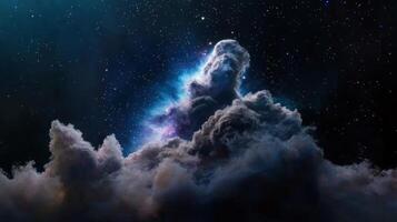 Clouds and stars in the sky photo