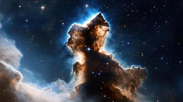 The eagle nebula in space photo
