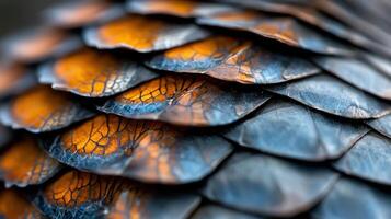 A close up of the scales of a dragon's wing photo