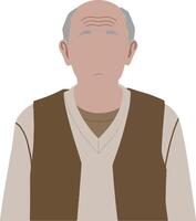 An old man in a vest vector