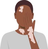 Illustration of a man with skin problems vector