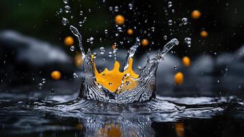 Orange splash wallpaper photo