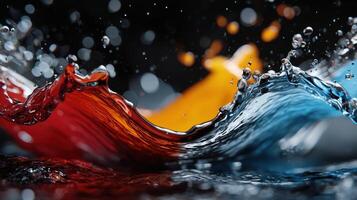 Colorful water splash wallpaper photo