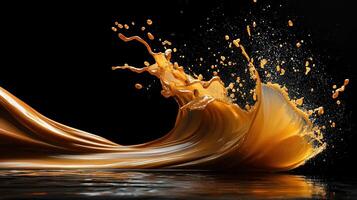 A splash of brown liquid in the water photo