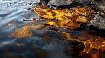 A rock with water on it photo