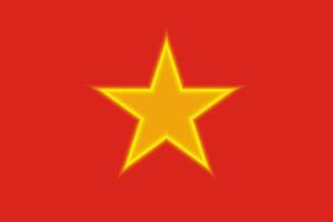 Flag of the Socialist Republic of Vietnam. Illustration. Glow effect concept. vector