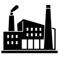 Factory Building Art on White Background vector