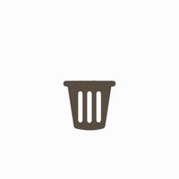 Delete, garbage, trashcan icon for app, website, infographic, etc. vector