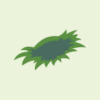Illustration of a green leaf on a green background. leaves piled up to incubate eggs. nature-themed illustration element design with green leaf nuances vector