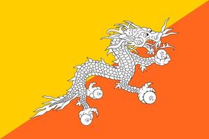 Flag of Bhutan vector