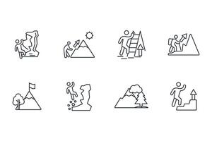 Climbing icon set. Editable web design,logo.Symbol illustration. vector