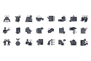 Approval icon set.flat vector