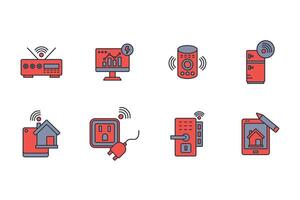Home automation icon set vector