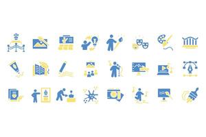 Art icon set.Editable stroke.linear style sign for use web design,logo.Symbol illustration. vector