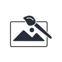 artwork icon. Editable stroke.linear style sign for use web design,logo.Symbol illustration. vector