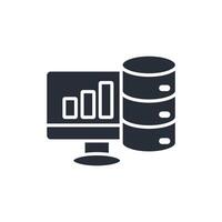 Data icon.Editable stroke.linear style sign for use web design,logo. vector