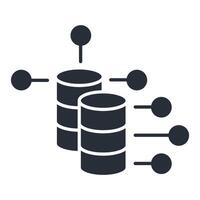 Big data icon.Editable stroke.linear style sign for use web design,logo. vector