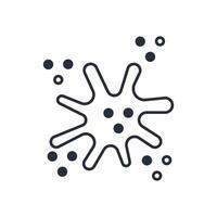 paint stain icon. Editable stroke.linear style sign for use web design,logo.Symbol illustration. vector