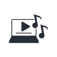 music icon. Editable stroke.linear style sign for use web design,logo.Symbol illustration. vector