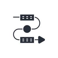 Workflow icon.Editable stroke.linear style sign for use web design,logo. vector