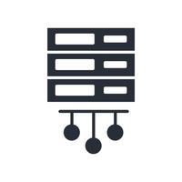 server icon.Editable stroke.linear style sign for use web design,logo.. vector