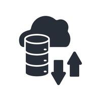 data transfer icon.Editable stroke.linear style sign for use web design,logo. vector