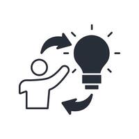 creativity icon. Editable stroke.linear style sign for use web design,logo.Symbol illustration. vector