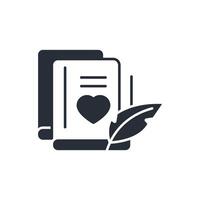 poetry icon. Editable stroke.linear style sign for use web design,logo.Symbol illustration. vector