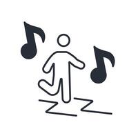 dance icon. Editable stroke.linear style sign for use web design,logo.Symbol illustration. vector