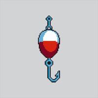 Pixel art illustration Fishing Bob. Pixelated Fishing Bobber. Float Fishing Bob Bobber Icon pixelated for the pixel art game and icon for website and game. old school retro. vector