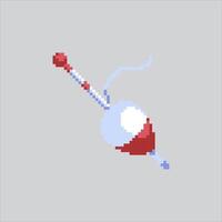 Pixel art illustration Fishing Bob. Pixelated Fishing Bobber. Float Fishing Bob Bobber Icon pixelated for the pixel art game and icon for website and game. vector
