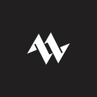 letters mn stripes linked sharp shape geometric logo vector