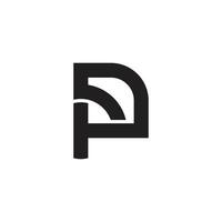 letters pst linked simple geometric lines logo vector