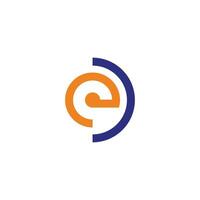 letters de simple colorful motion circles logo vector