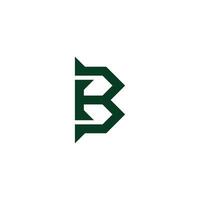 letters bt simple linked abstract lines logo vector