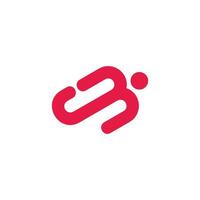letters jb simple motion curve logo vector