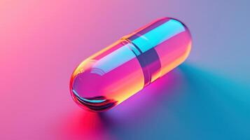A colorful pill on a colorful background photo