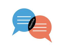 Assertive Communication Skill expressing your point of view in a way that is clear and direct while still respecting others vector