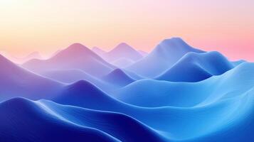 An abstract landscape with mountains and water photo