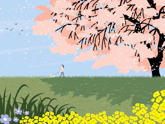 Hello spring banner. Trendy texture. Season vocation, weekend. Spring Time Wallpaper.